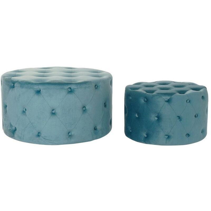 

Reposapiés DKD Home Decor Azul Moderno Velvet Madera MDF (2 pcs)
