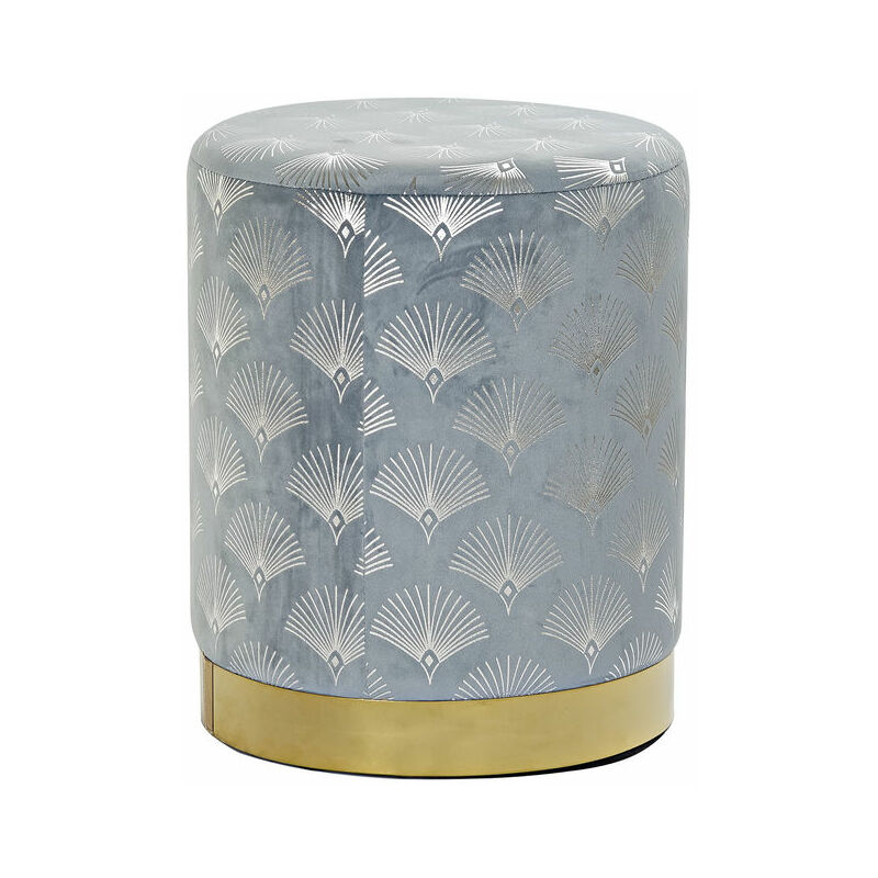 

Reposapiés DKD Home Decor Azul Poliéster Metal Dorado (35 x 35 x 43 cm)