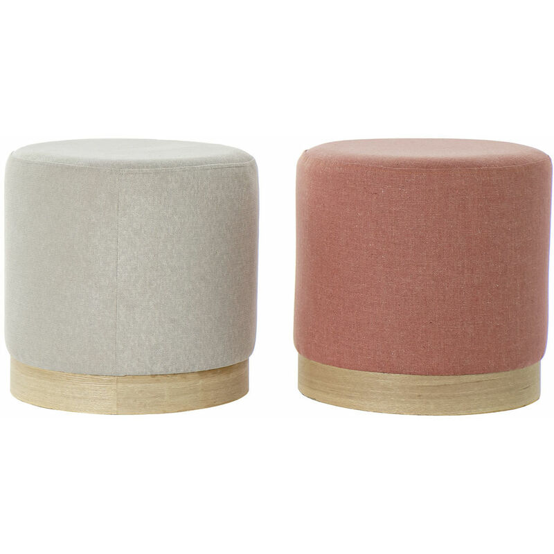 

Reposapiés DKD Home Decor Gris Poliéster Terracota (2 pcs) (40 x 40 x 39 cm)
