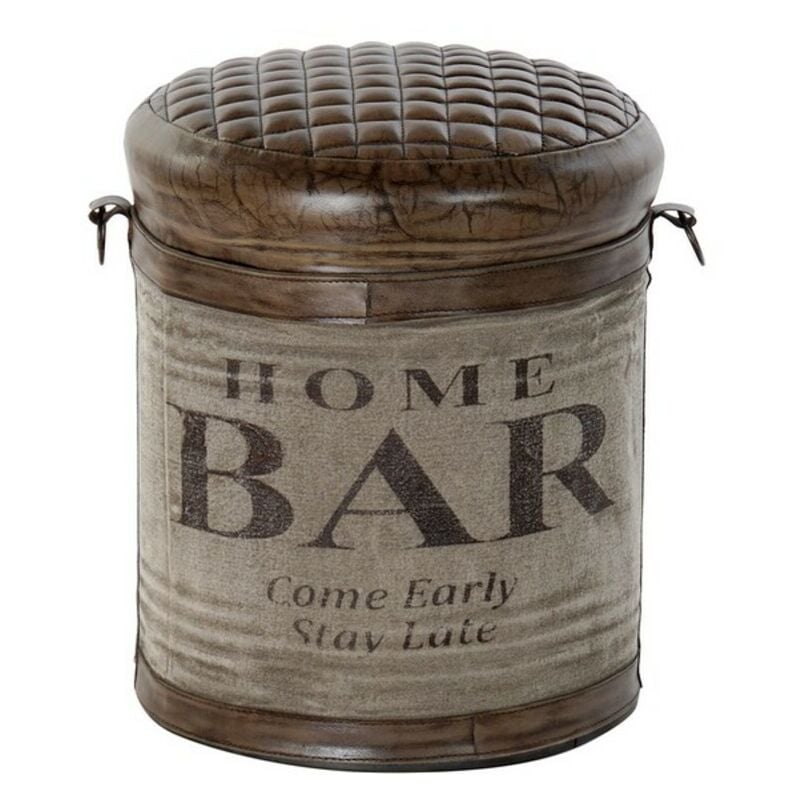 

Reposapiés DKD Home Decor Home Bar Cuero Vintage (36 x 45 cm)