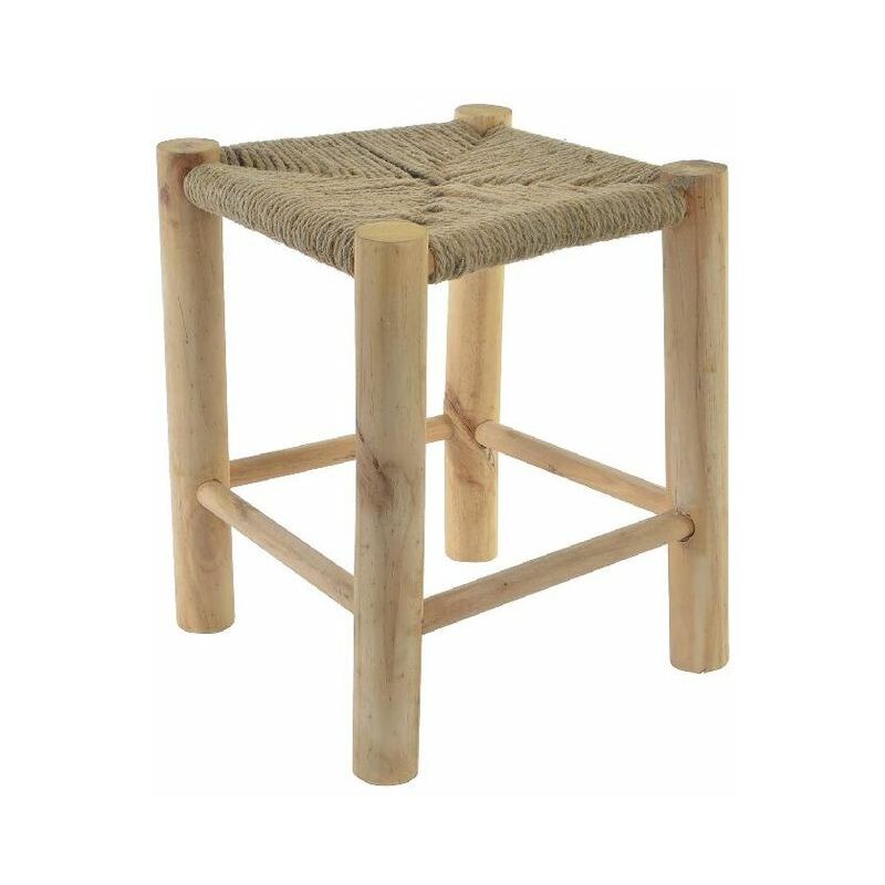 

Reposapiés DKD Home Decor Madera Cuerda (31 x 31 x 38.5 cm)