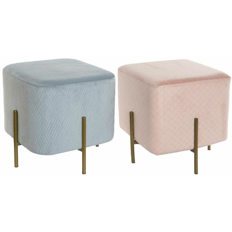 

Reposapiés DKD Home Decor Poliéster Metal (2 pcs) (43 x 43 x 42 cm)