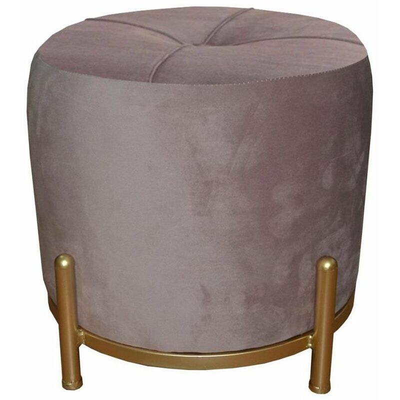 

Reposapiés DKD Home Decor Rosa Poliéster Metal Dorado (38 x 38 x 34 cm)