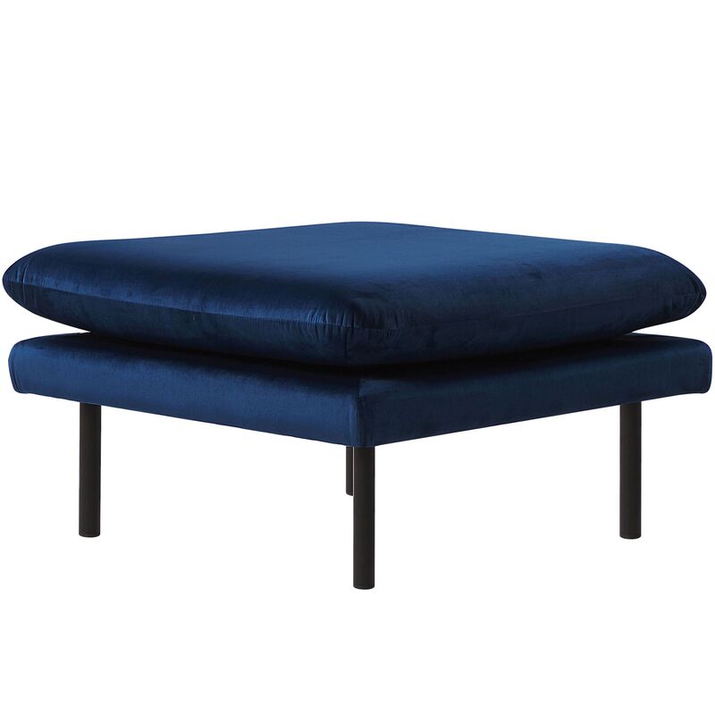 

Beliani - Reposapiés de terciopelo azul oscuro VINTERBRO