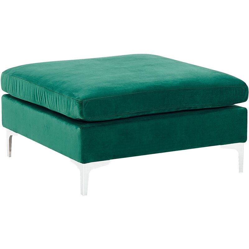 

Beliani - Reposapiés de terciopelo verde EVJA