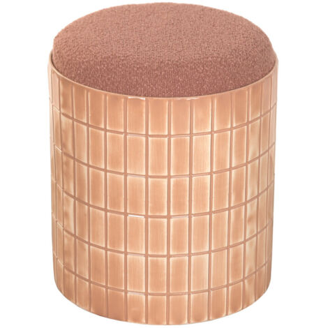 Reposapies Metal Poliester 37X37X45 Mosaico Marron