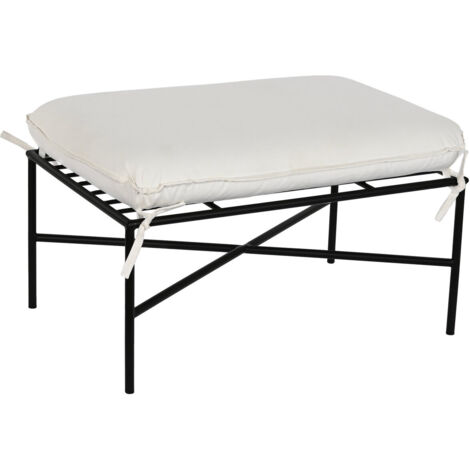 Reposapies Metal Poliester 70X45X43 Negro