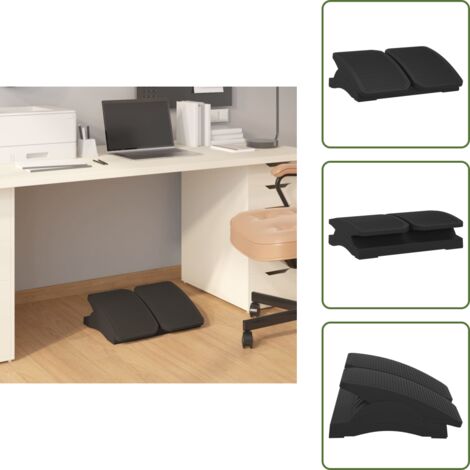 Reposapiés para piernas - vidaXL Reposapiés negro 43,5x32,5x10,5 cm - Reposapiés antideslizante