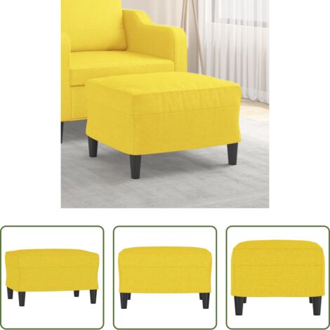 Reposapiés -  Reposapiés de tela amarillo claro 60x50x41 cm