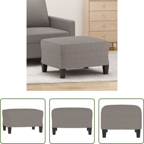 Reposapiés -  Reposapiés de tela gris taupe 60x50x41 cm