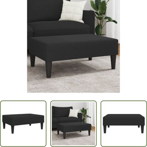 Reposapiés -  Reposapiés de terciopelo negro 77x55x31 cm