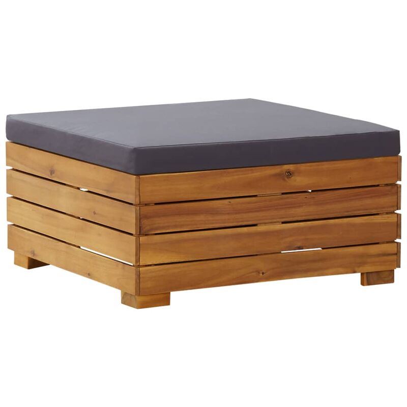 

Reposapiés seccional con cojín madera maciza de acacia