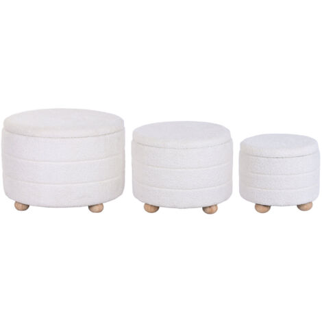 Reposapies Set 3 Poliester 62X62X43 Almacenaje Int