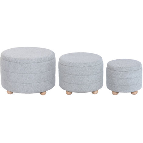 Reposapies Set 3 Poliester 62X62X43 Almacenaje Int