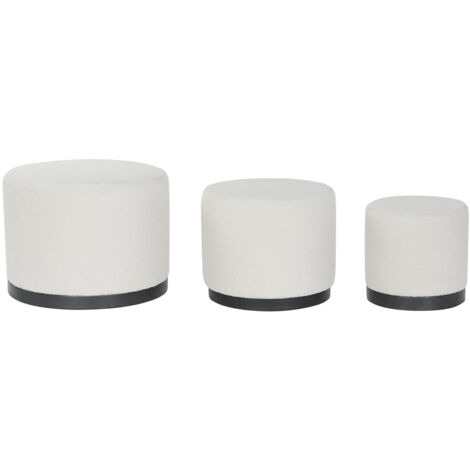 Reposapies Set 3 Poliester Mdf 60X60X45 Borreguito