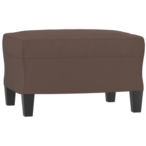 Reposapiés taburete final de cama 60 x 50 x 41 cm PVC marrón DEC030413