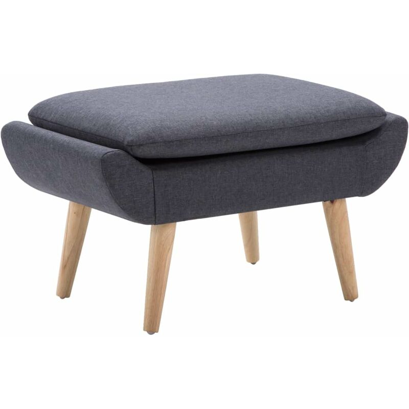 

Reposapies tapizado de tela 73x43x42 cm gris oscuro