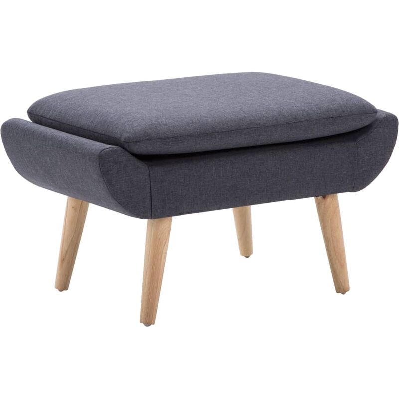 

Reposapiés tapizado de tela 73x43x42 cm gris oscuro - Gris