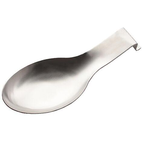 Repose-cuillère en acier inoxydable argent mat pour cuisinière - Porte-ustensiles de cuisine