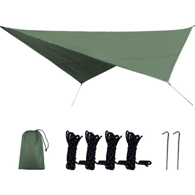 LIFCAUSAL Voile d'ombrage carrée imperméable en toile Oxford Bâche anti-UV polyvalente pour jardin, camping et extérieur (tapis de sol étanche et