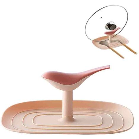 Repose-cuillère et porte-couvercle de casserole, ustensile de cuisine en forme d'oiseau avec égouttoir pour plusieurs ustensiles support de rangement multifonctionnel respectueux de l'environnement, support pour cuillères couvercles spatule pinces