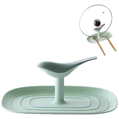 Repose-cuillère et porte-couvercle de casserole, ustensile de cuisine en forme d'oiseau avec égouttoir pour plusieurs ustensiles support de rangement multifonctionnel respectueux de l'environnement, support pour cuillères couvercles spatule pinces
