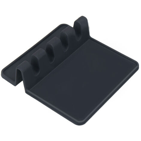 Repose cuillère Kitchen Repos ustensile Pose ustensiles Cuisine louche spatule Couvert Couvercle,Outil (Noir)