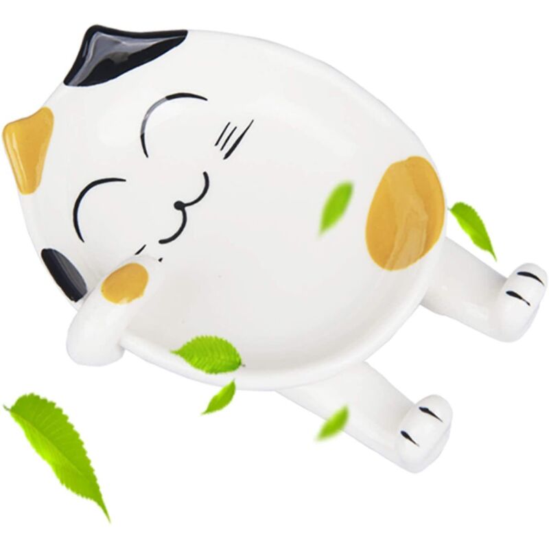 Support de couvercle multifonction en céramique pour ustensiles de cuisine, Repose Cuillère en Céramique pour Couverts, pour Décoration de Cuisine,