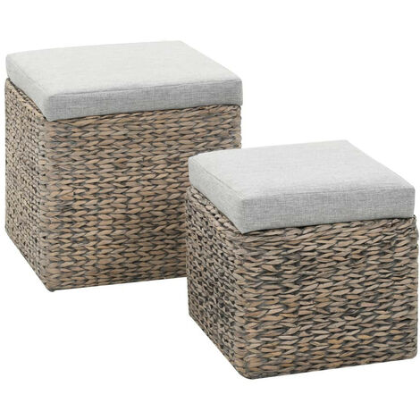 Repose-pied 2 pcs Jacinthe d'eau Gris