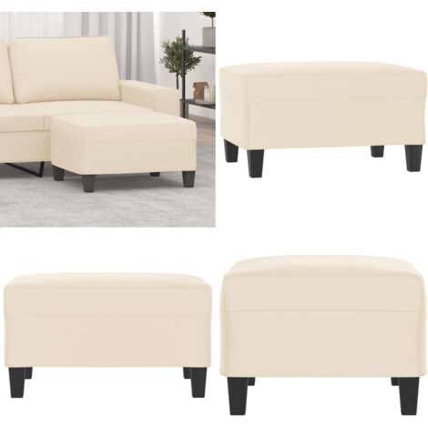 Repose-pied Beige 70x55x41 cm Tissu microfibre - Tabouret - Tissu microfibre