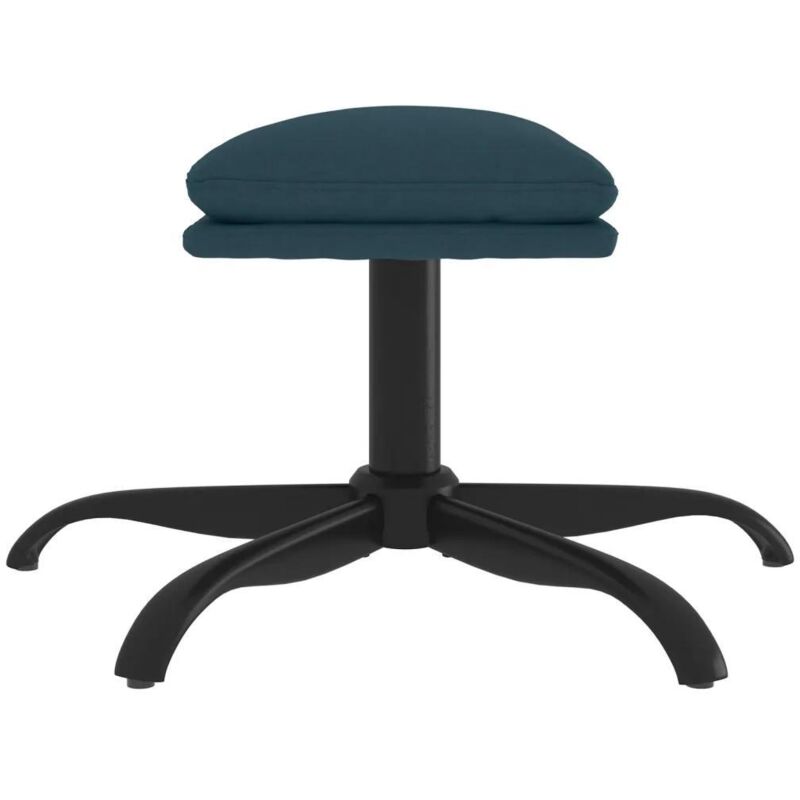 Repose-pied Bleu 60x60x36 cm Velours - Vidaxl