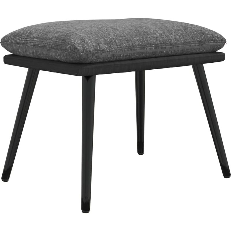 Repose-pied Gris clair 45x29,5x35 cm Tissu et similicuir Vidaxl