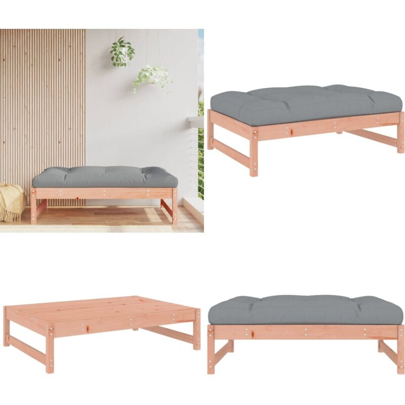 Repose-pied de jardin 120x80 cm massif de douglas - Repose Pied Jardin - Mobilier De Jardin - Chaise Lounge - Fauteuil Extérieur - Canapé D'extérieur