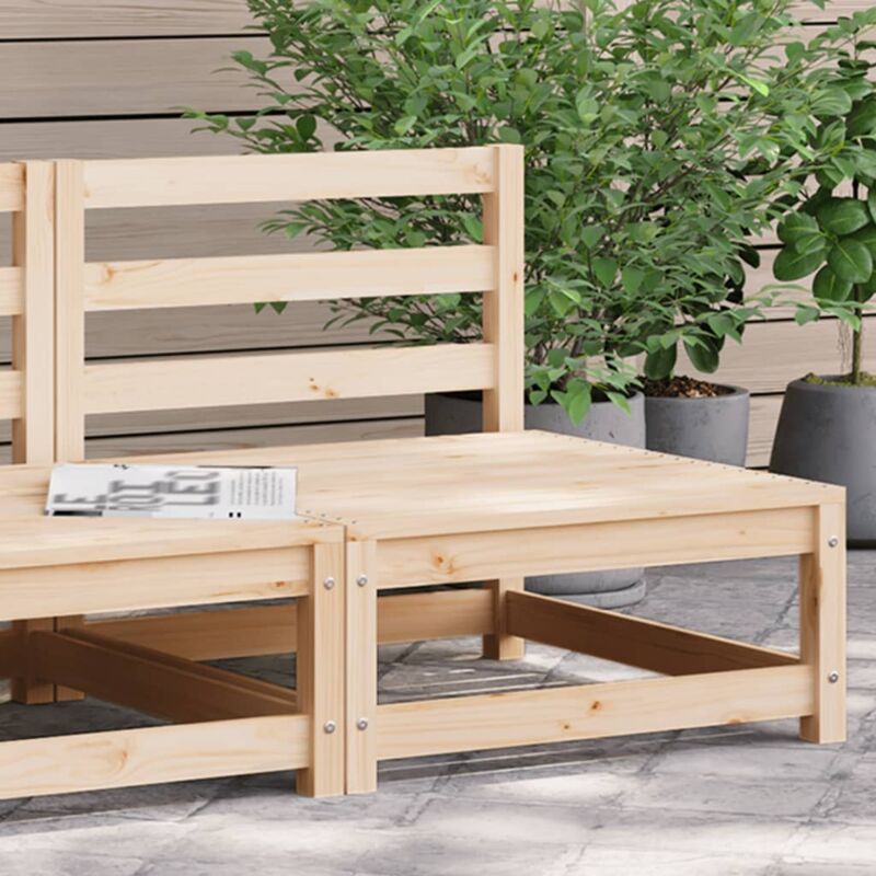 Canapé de jardin, Salon de jardin, canapé relax sans accoudoirs 70x70x67 cm bois de pin massif togp38262 DESIGN IN