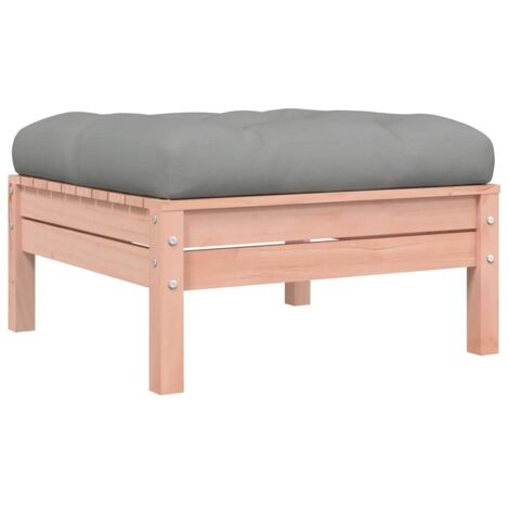 Repose-pied de jardin avec coussin bois massif douglas vidaXL