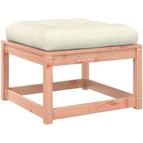 Repose-pied de jardin avec coussins bois massif douglas