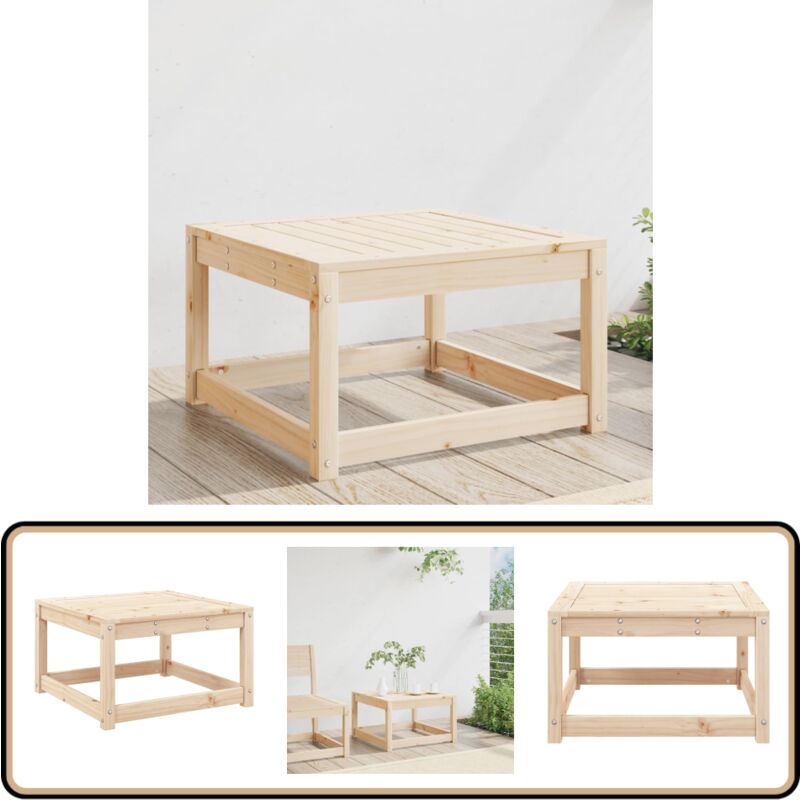 Repose-pied de jardin bois de pin massif - Repose Pied Jardin - Pouf Extérieur - Mobilier De Jardin - Canapé De Jardin - Chaise Lounge