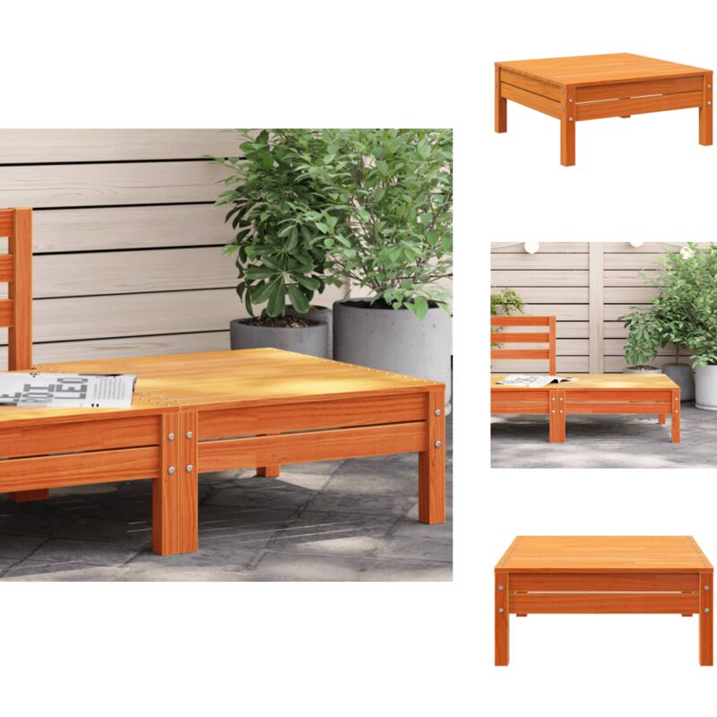 Vidaxl - Repose-pied de jardin cire marron bois de pin massif - Repose Pied Jardin - Pouf Extérieur - Mobilier De Jardin - Chaise Extérieure - Table