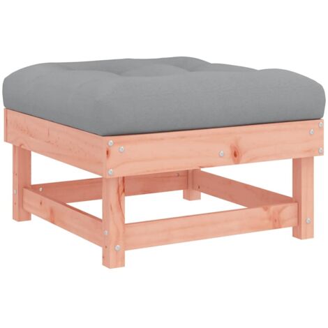Repose-pied de jardin,Tabouret de jardin avec coussin bois massif douglas CFW37792