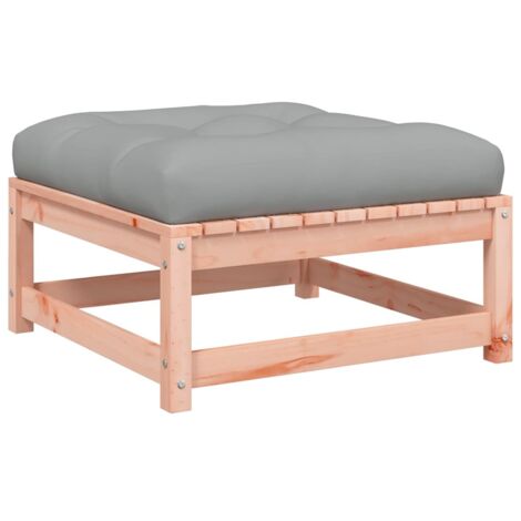 Repose-pied de jardin,Tabouret de jardin avec coussin bois massif douglas CFW59212