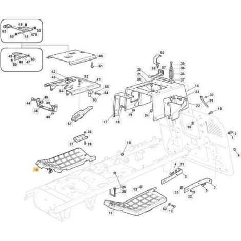 REPOSE-PIED DROIT TC (PLASTIQUE) ORIGINE STIGA - 325500052/0