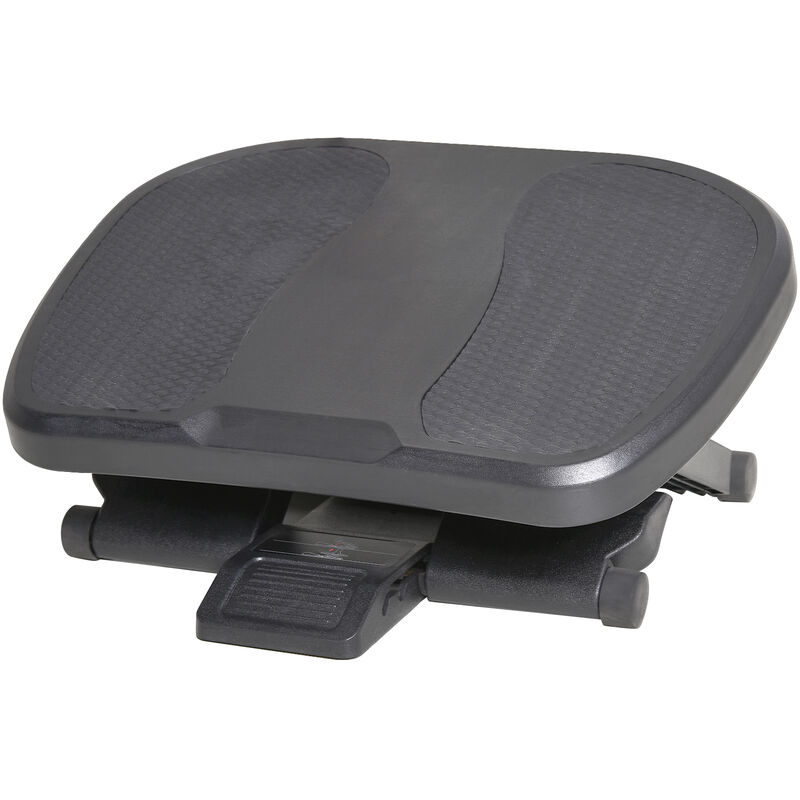 Repose-pied ergonomique de bureau hauteur et inclinaison réglables 45L x 34l cm gris - Gris - Homcom