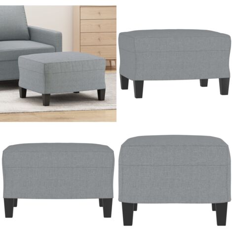 Repose-pied Gris clair 60x50x41 cm Tissu - Tabouret - Tissu