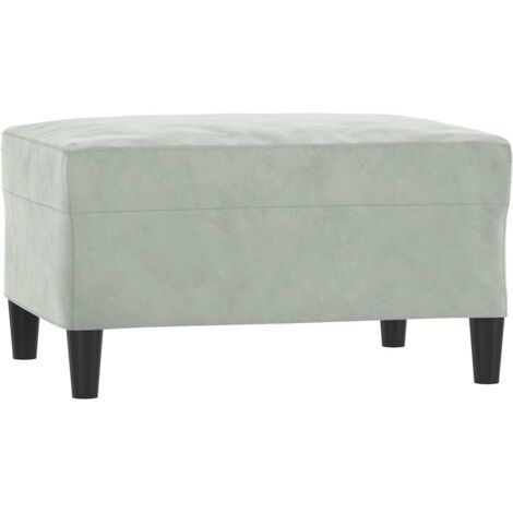 Repose-pied Gris clair 70x55x41 cm Velours CFW724894