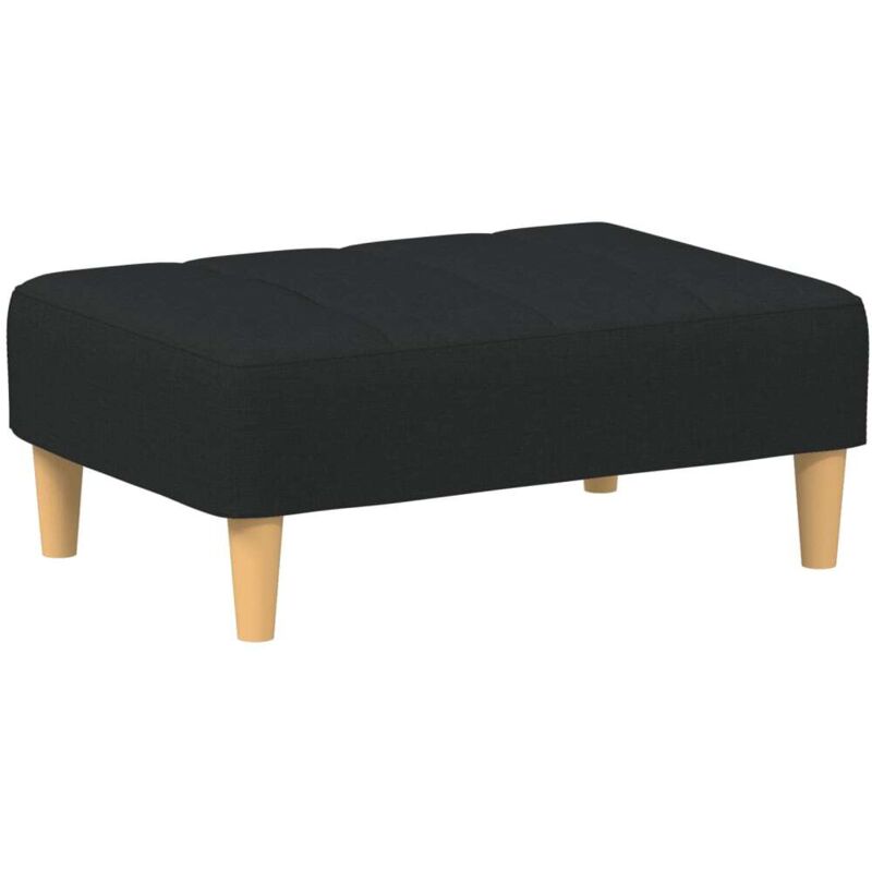 Repose-pied noir 77x55x31 cm tissu Vidaxl