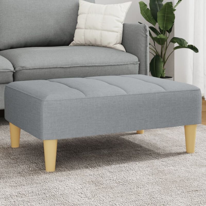 Repose-pied gris clair 77x55x31 cm tissu Vidaxl