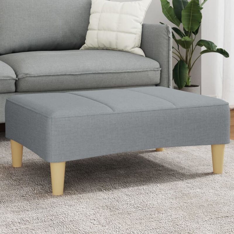 Repose-pied gris clair 77x55x31 cm tissu Vidaxl
