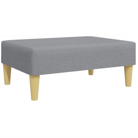 Repose-pied gris clair 77x55x31 tissu