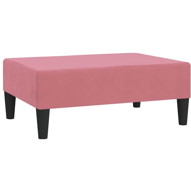 Repose-pied Rose 78x56x32 cm Velours vidaXL