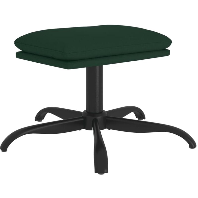 Repose-pied Vert foncé 60x60x36 cm Tissu vidaXL